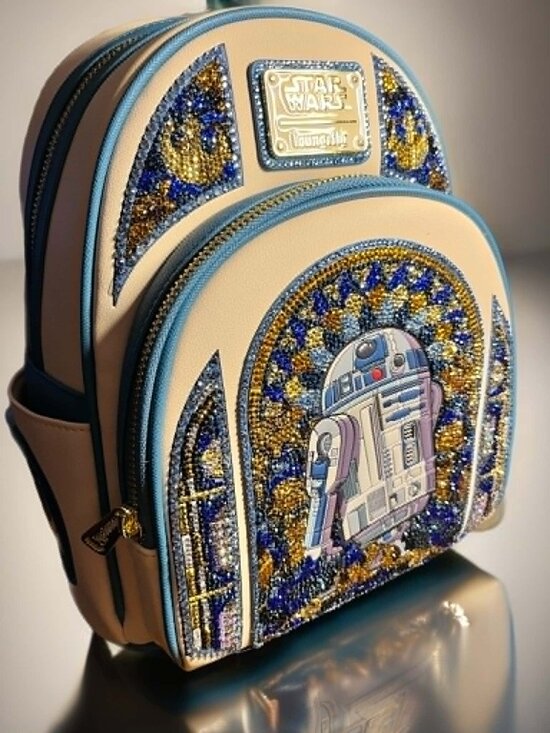 Hand-Embellished R2-D2 Loungefly Mini Backpack | One-of-a-Kind Crystal Bag